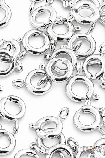 Veerringsluitingen - Ø 5 mm - zilverkleurig